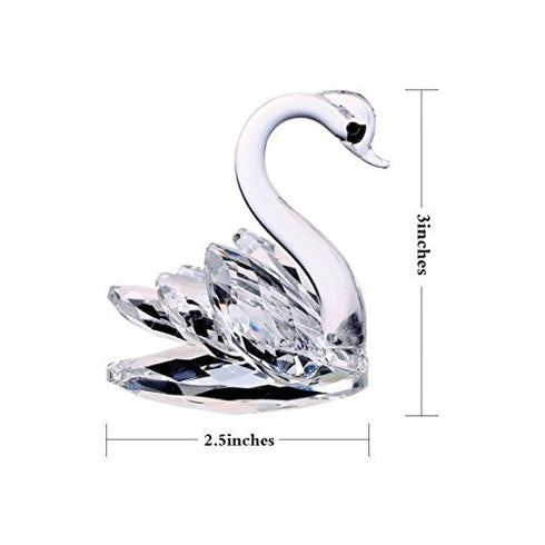 Sparkle Crystal Swan Figurine Collection Paperweight Table Centerpiece Ornament